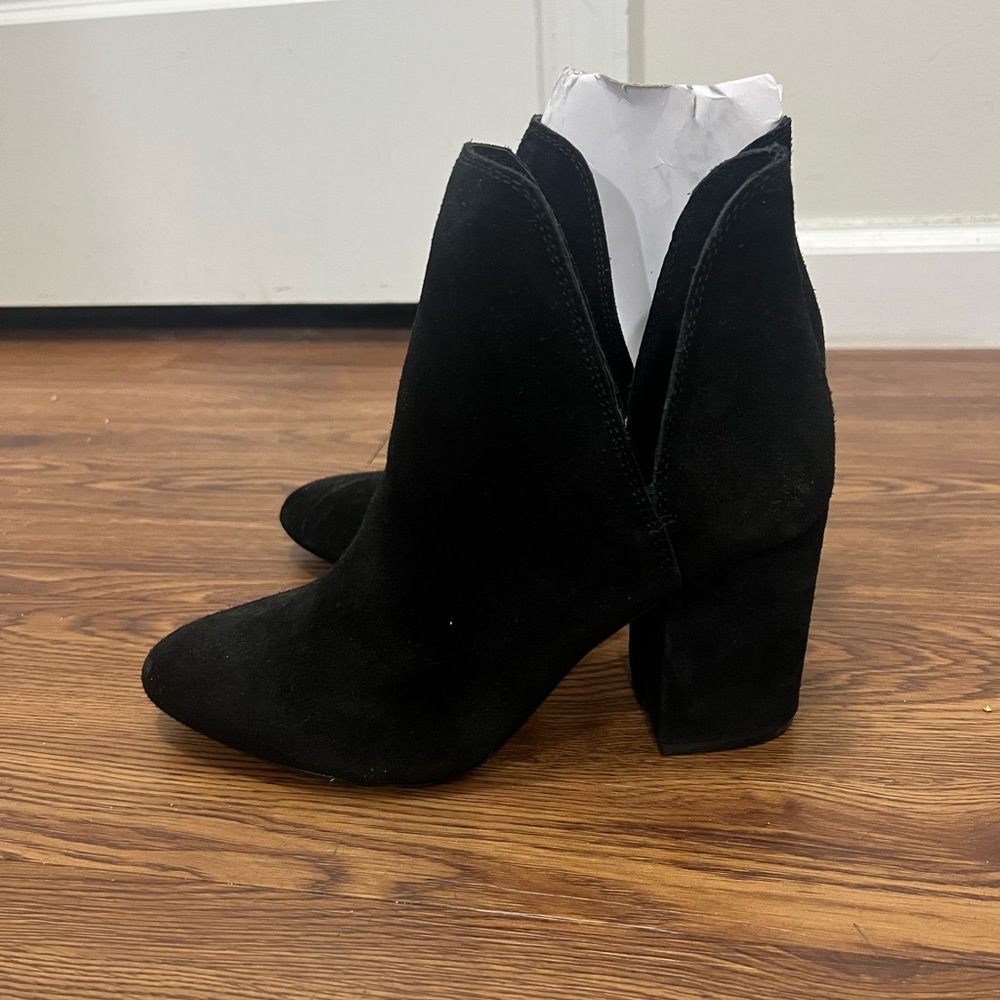 NEW Steve Madden Black Rookie Suede Ankle Booties Size 8.5 US $110 - Picture 4 of 7